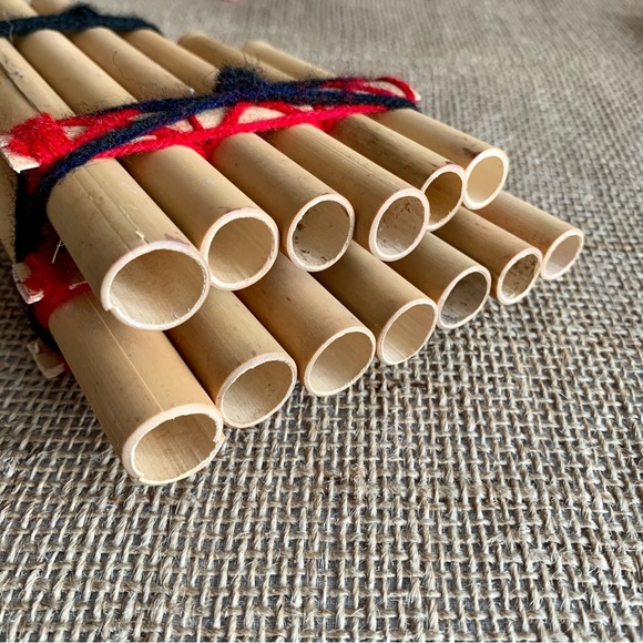 5 Instrument Bundle: 2 Carved Wood Flutes, Pan Flute, Hand Drum & Xylophone - Picture 10 of 15